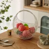 High-end internet-famous household living room fruit basket, high appearance level fruit basket, high-quality fruit basket, fashionable and versatile, commercial decorative fruit basket, random silk handcrafted Item Picture